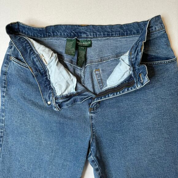 Lauren Jeans Co Ralph Lauren Women Petite Denim Jeans Size 18WP 5 Pocket stretch - Picture 8 of 8